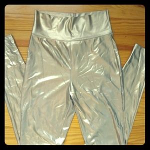 Gold high waisted leggings